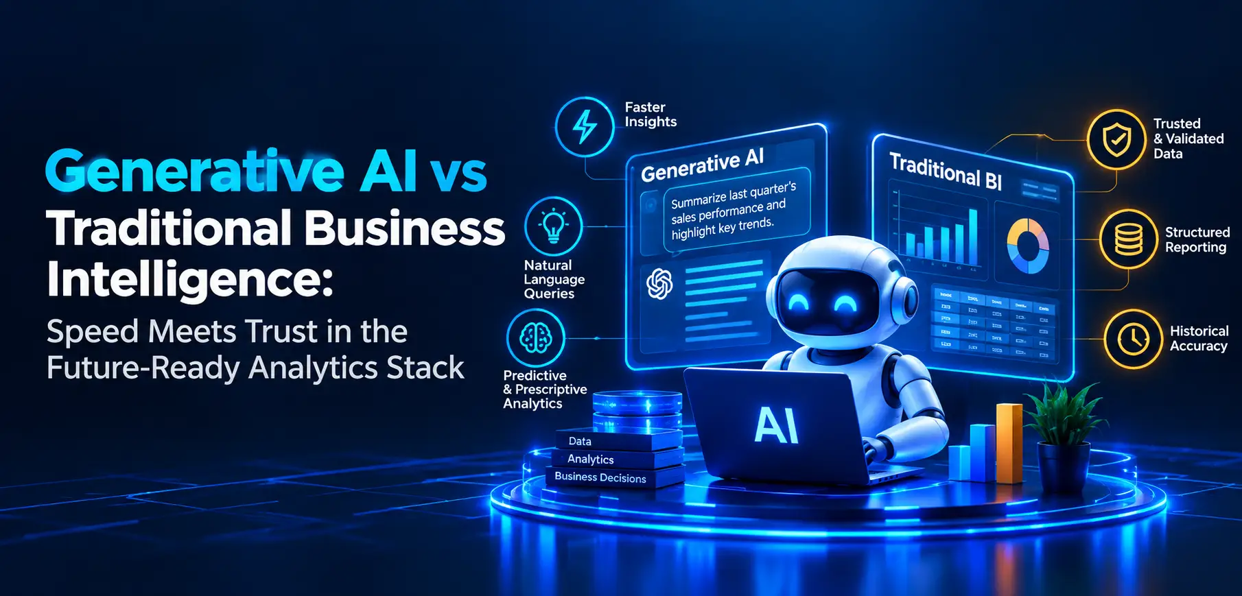 Generative AI vs Traditional Business Intelligence: Speed Meets Trust in the Future-Ready Analytics Stack